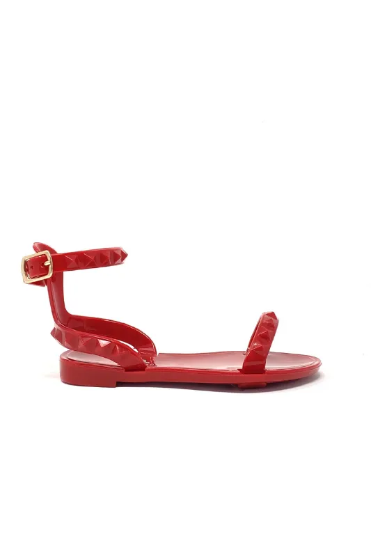 Aria Kid's Red Jelly Sandals