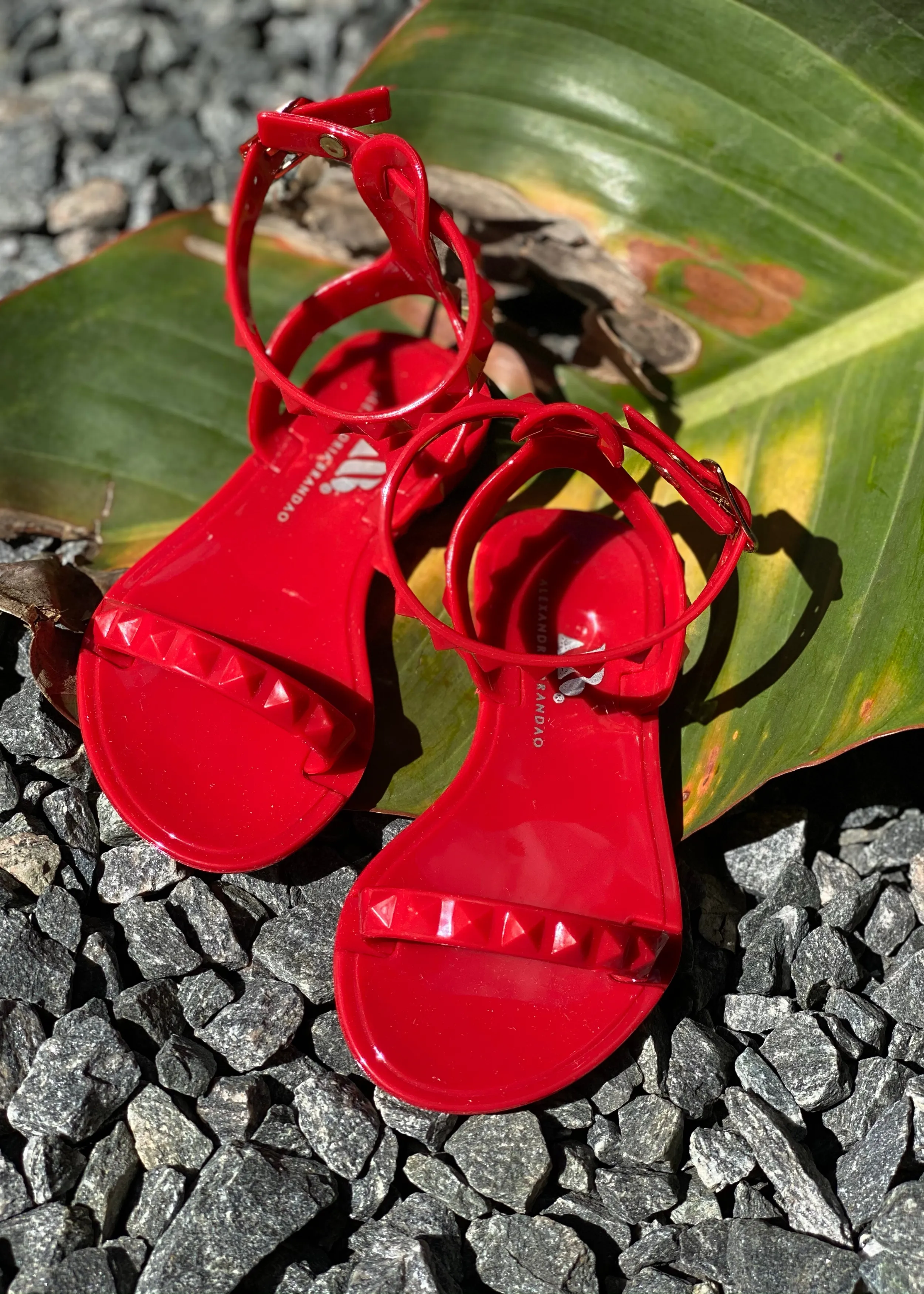 Aria Kid's Red Jelly Sandals