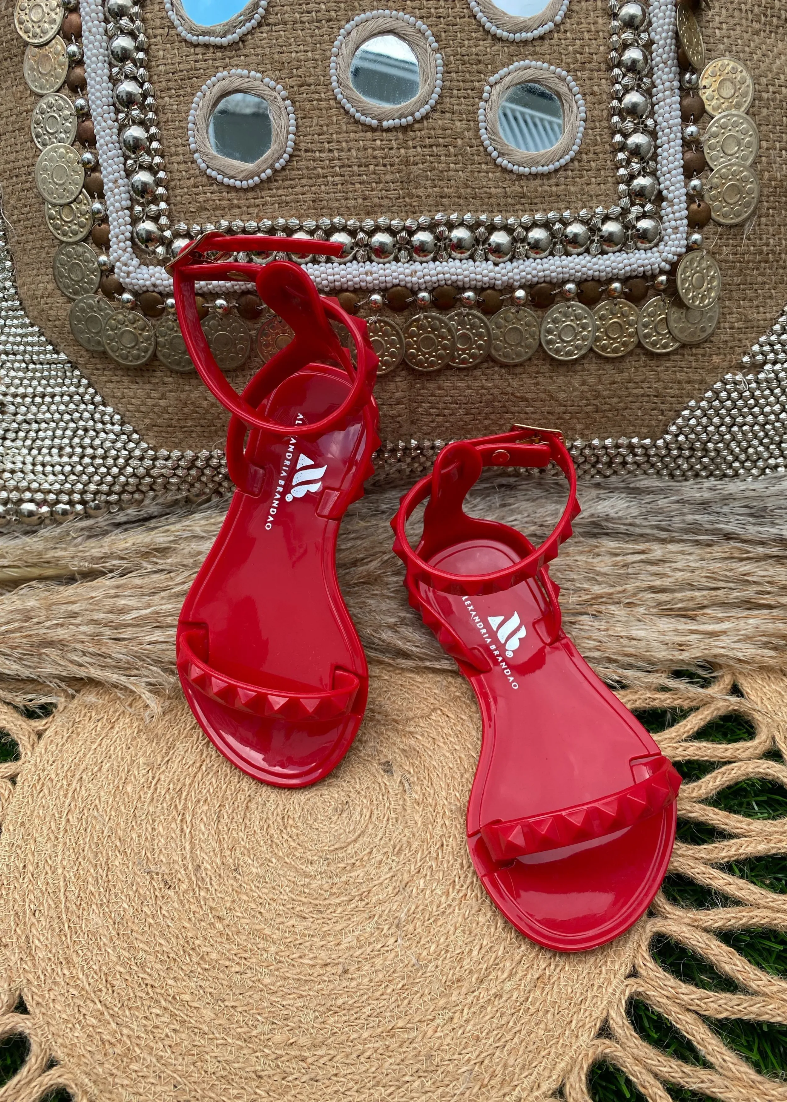 Aria Kid's Red Jelly Sandals
