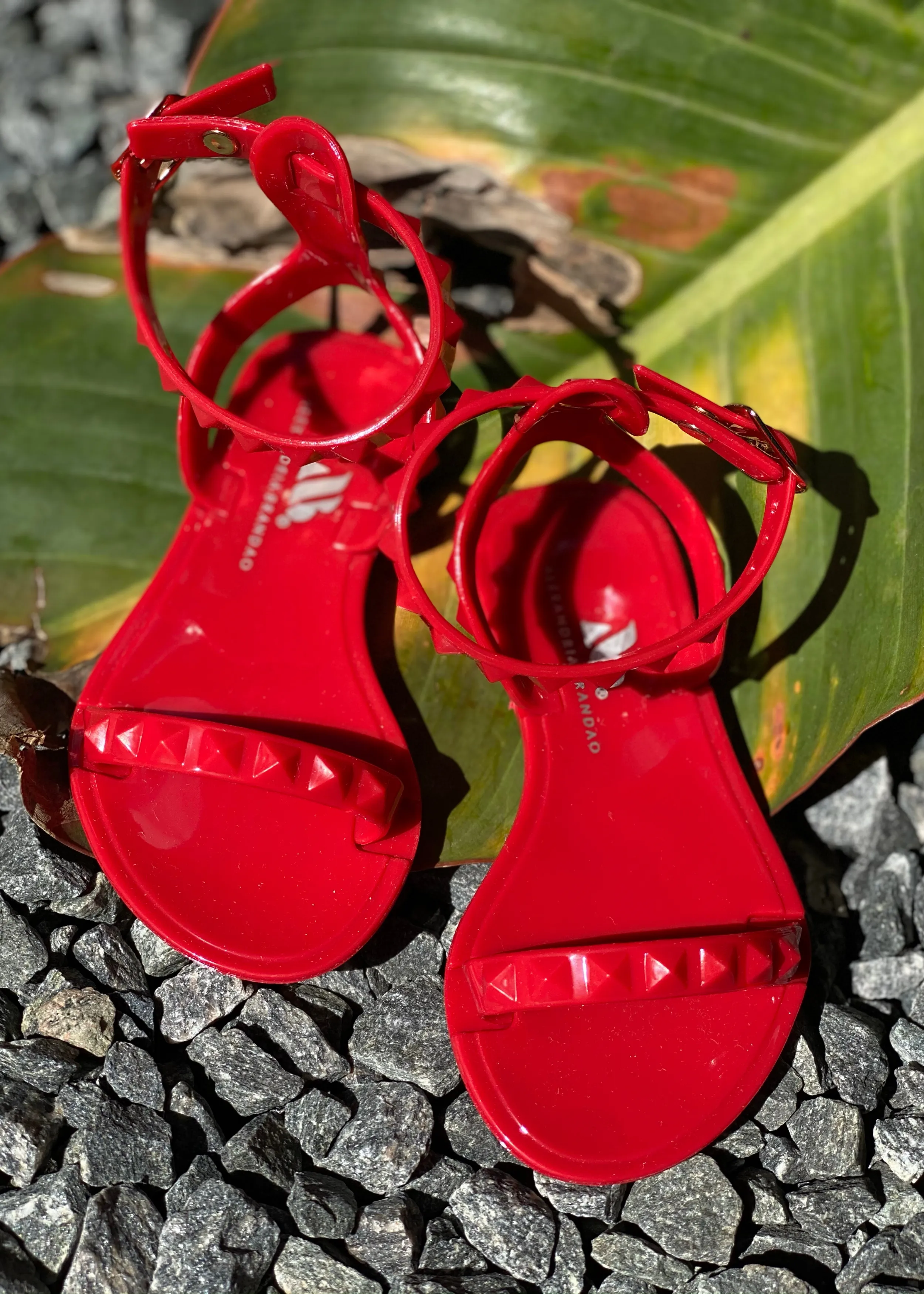Aria Kid's Red Jelly Sandals