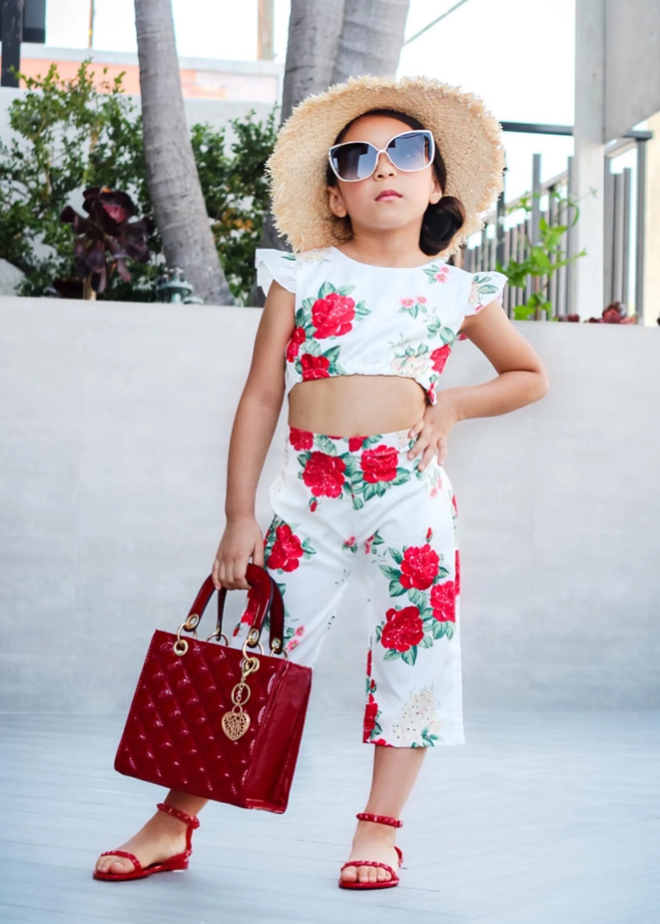 Aria Kid's Red Jelly Sandals