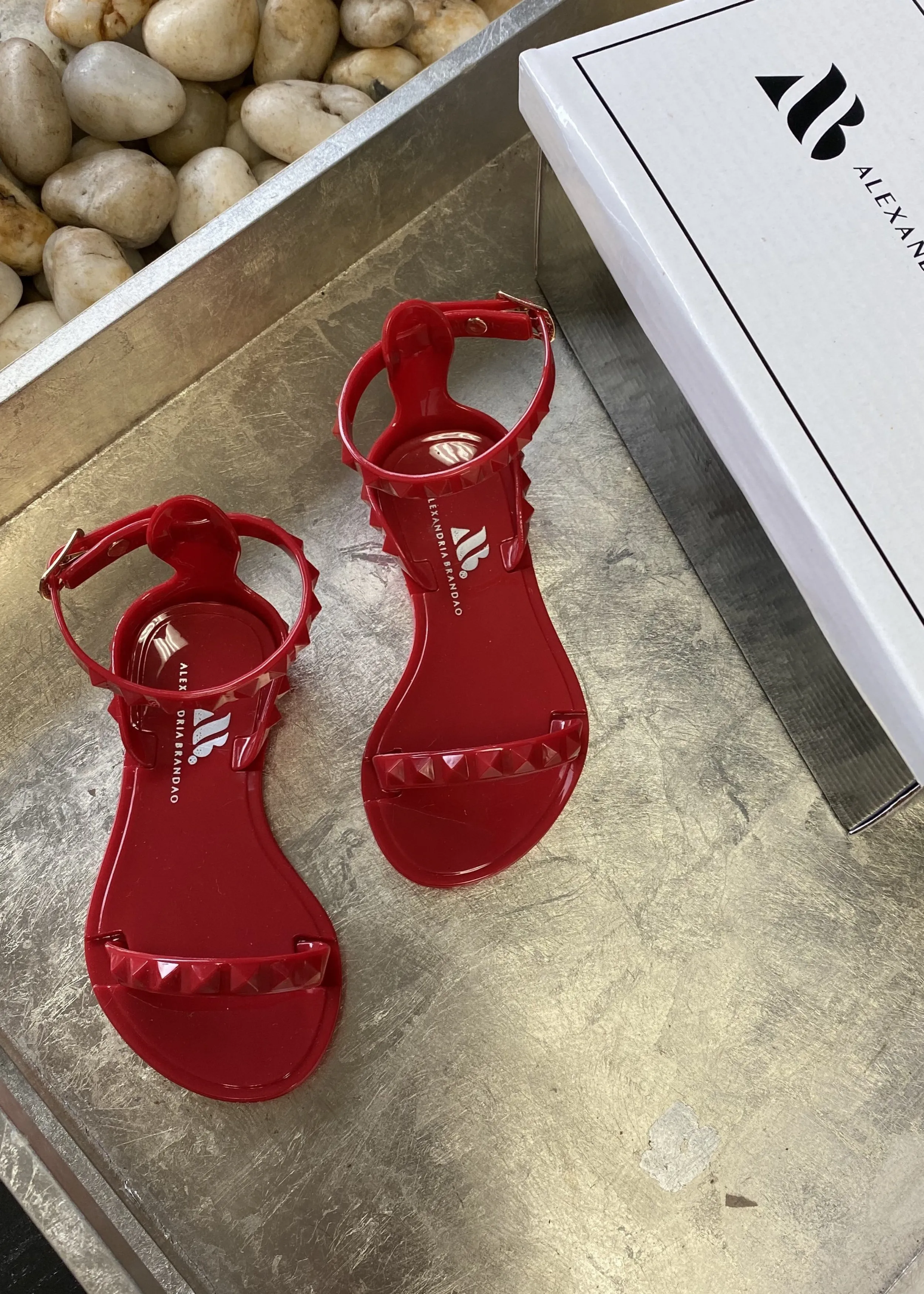 Aria Kid's Red Jelly Sandals