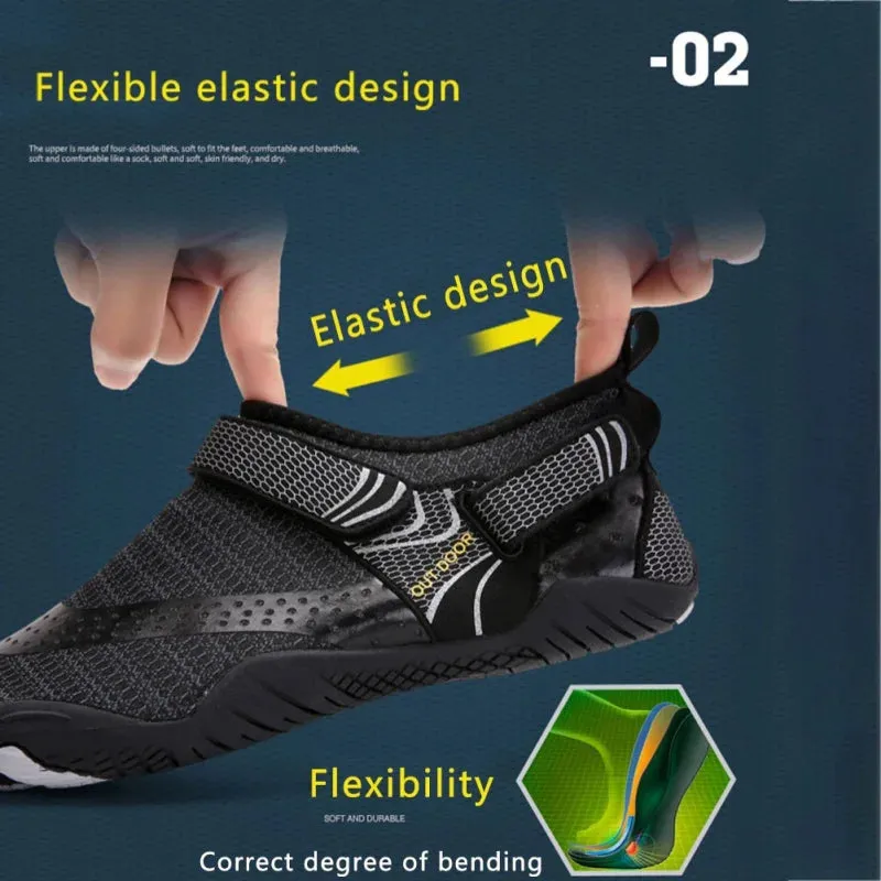 Elastic Quick Dry Aqua Shoes Plus Size Nonslip Water Shoes For Women Men - Breathable Surfing Swimming Beach Sneakers