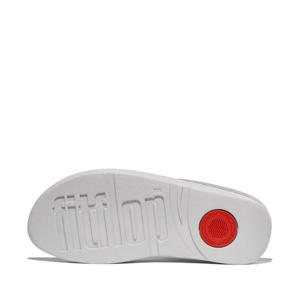 FitFlop FINO Glitterdust Metallic Toe Post Sandals In Silver