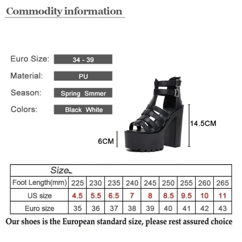 Funki Buys | Shoes | Women's Goth Open Toe Platform Sandals