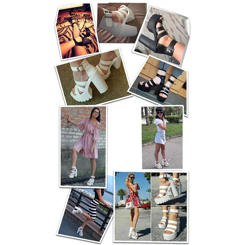 Funki Buys | Shoes | Women's Gothic Platform Gladiator Sandals