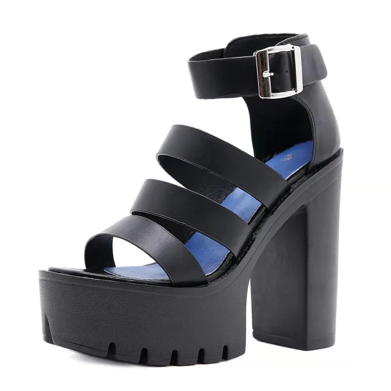 Funki Buys | Shoes | Women's Gothic Platform Gladiator Sandals