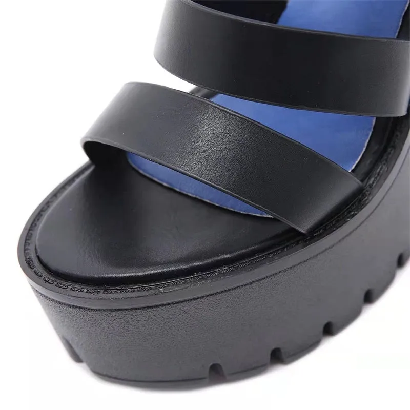 Funki Buys | Shoes | Women's Gothic Platform Gladiator Sandals