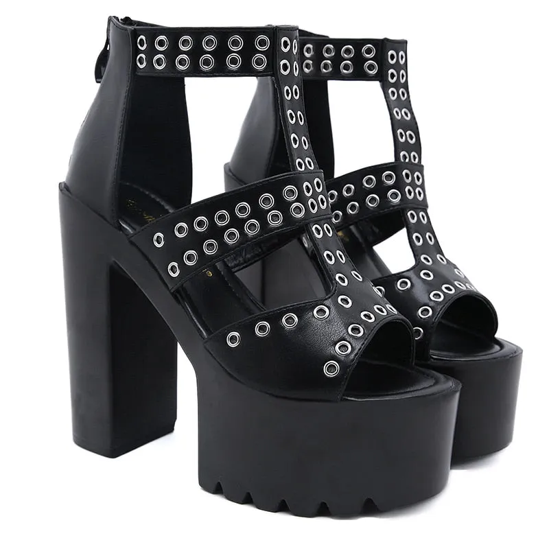 Funki Buys | Shoes | Women's Gothic Summer Platform Sandals