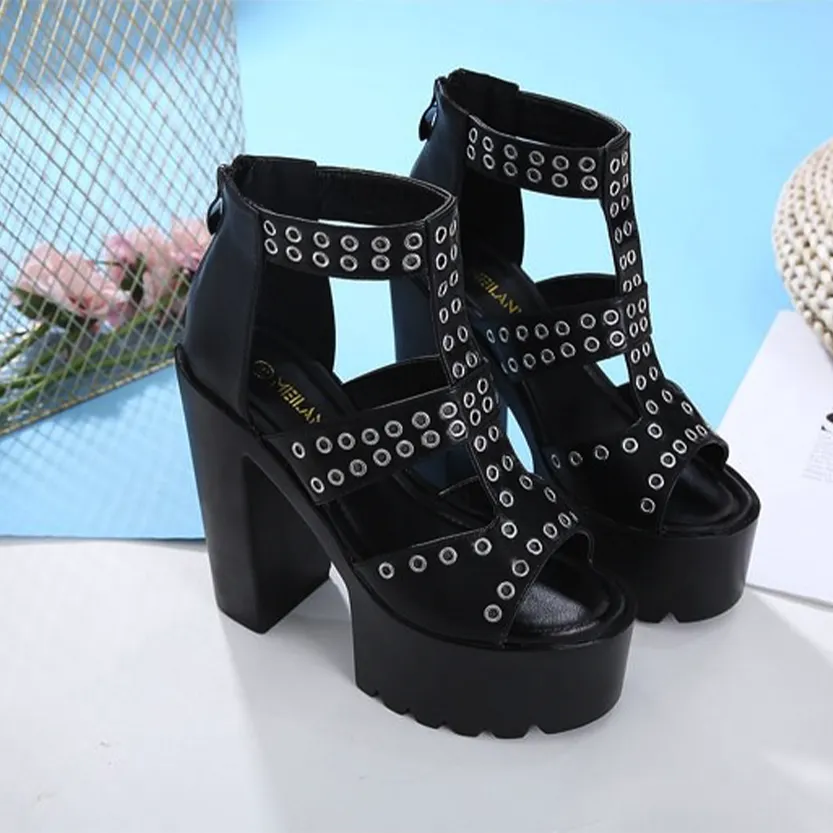 Funki Buys | Shoes | Women's Gothic Summer Platform Sandals