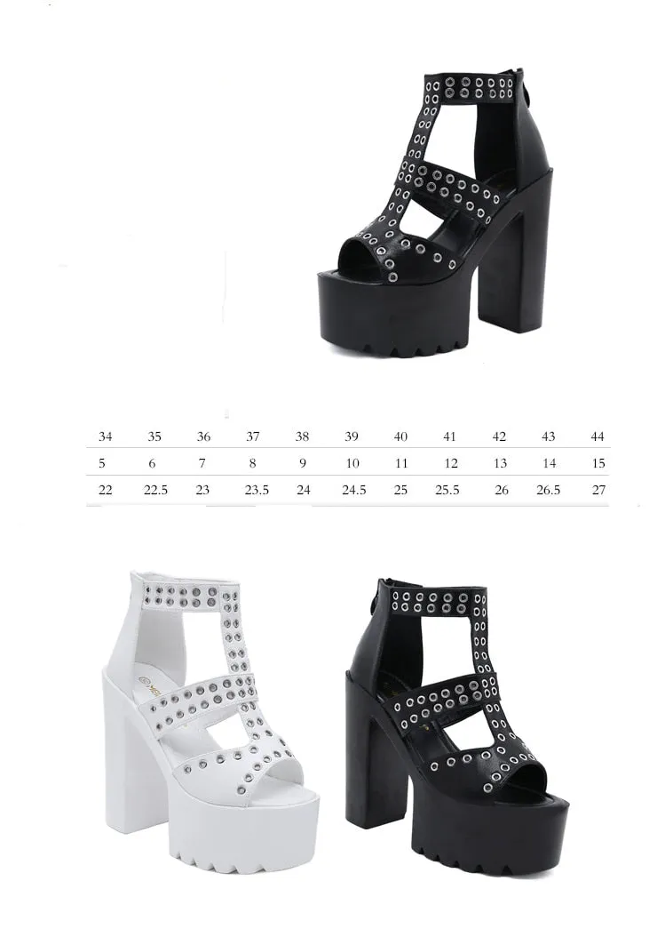Funki Buys | Shoes | Women's Gothic Summer Platform Sandals