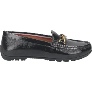 Geox Women's Kosmopolis Loafers- Black Patent