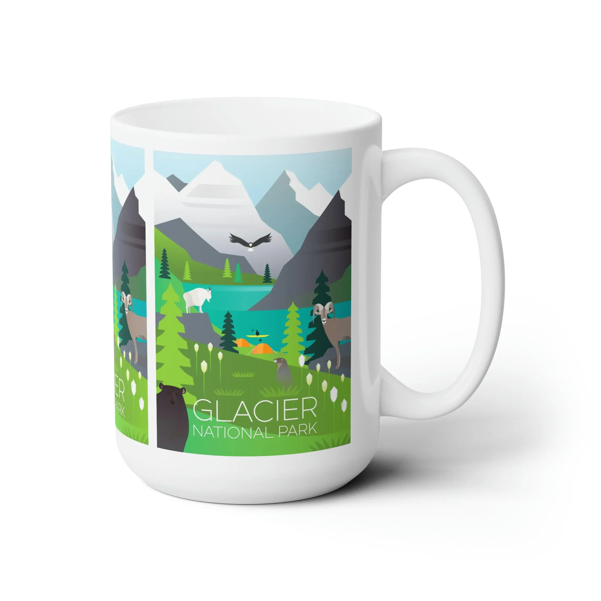 Glacier National Park Ceramic Mug 11oz or 15oz