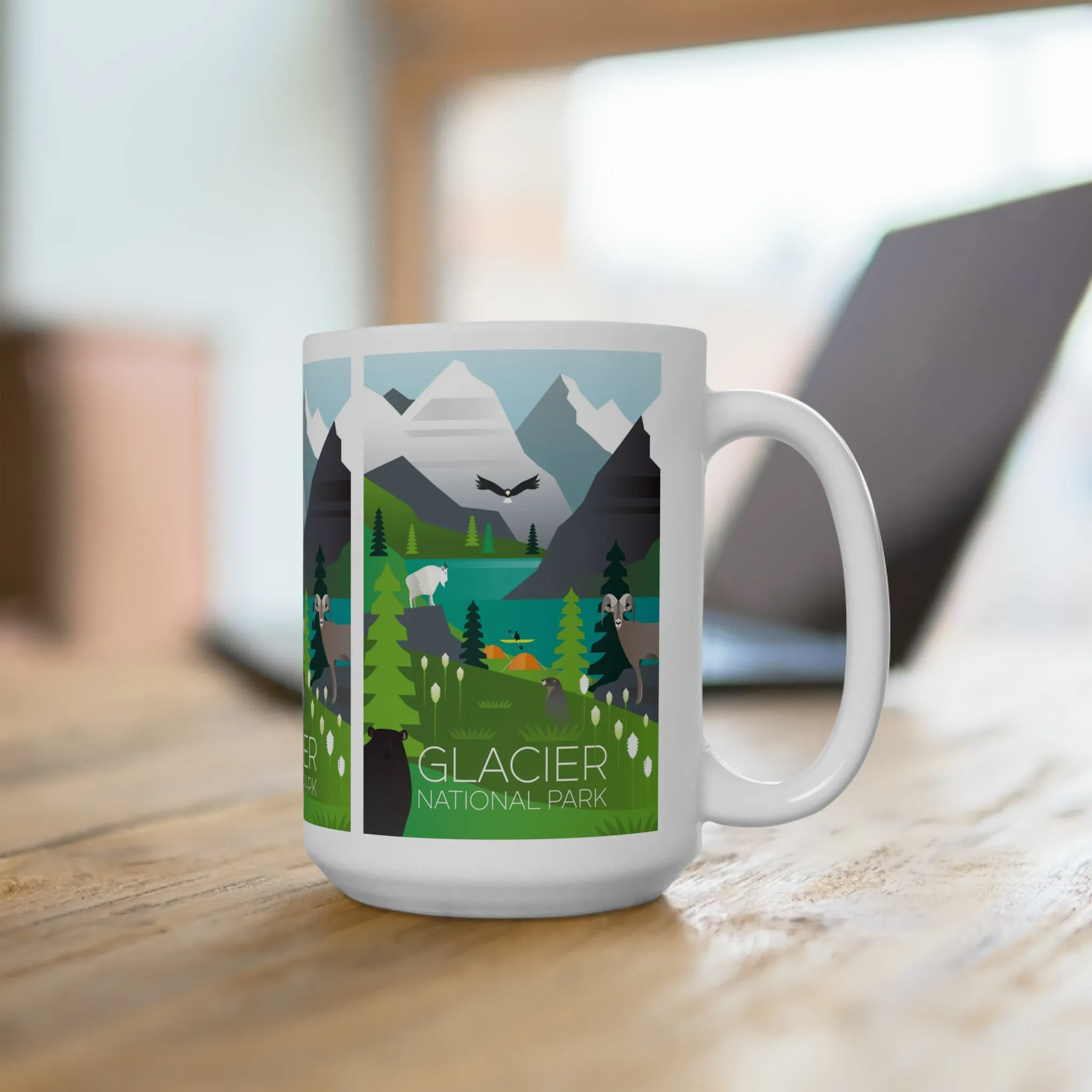 Glacier National Park Ceramic Mug 11oz or 15oz