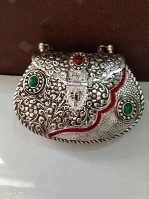 Handcraft Brass Silver Clutch