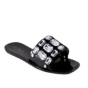 JADE FLAT SLIPPER WITH SPARKLY RHINESTONE DETAILING