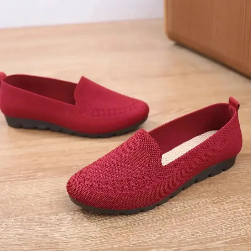 Mesh Breathable Women’s Loafers – Lightweight Slip-On Casual Sneakers