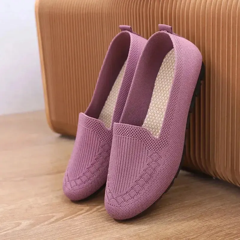 Mesh Breathable Women’s Loafers – Lightweight Slip-On Casual Sneakers