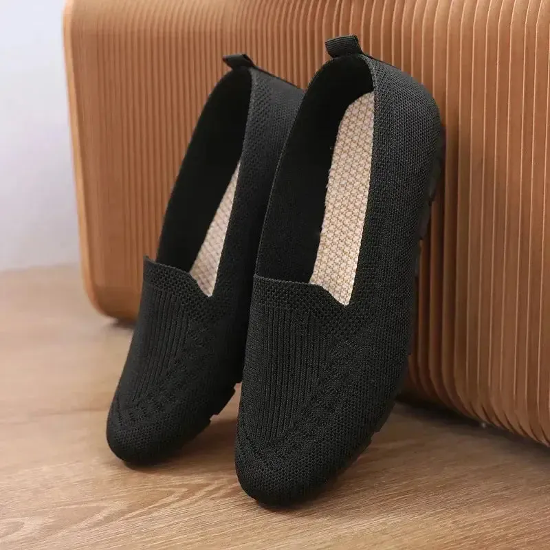 Mesh Breathable Women’s Loafers – Lightweight Slip-On Casual Sneakers