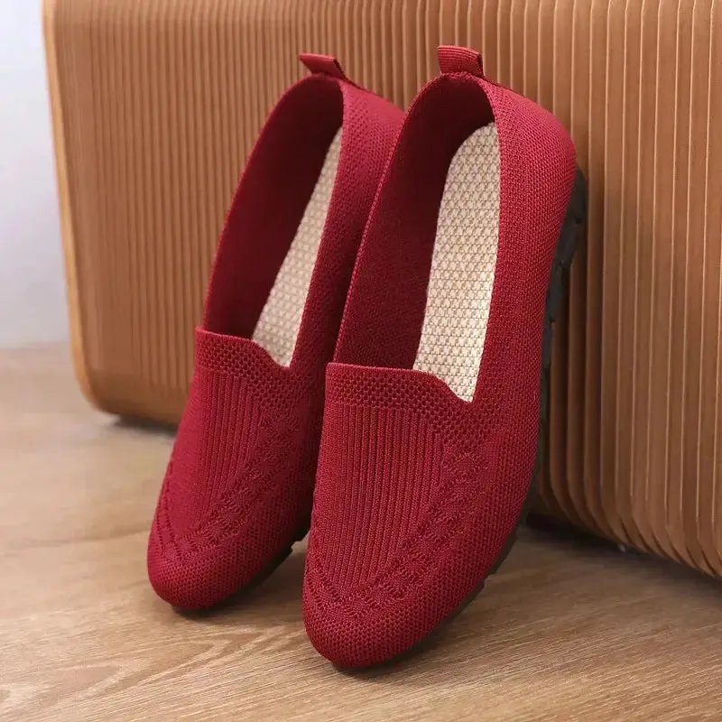 Mesh Breathable Women’s Loafers – Lightweight Slip-On Casual Sneakers