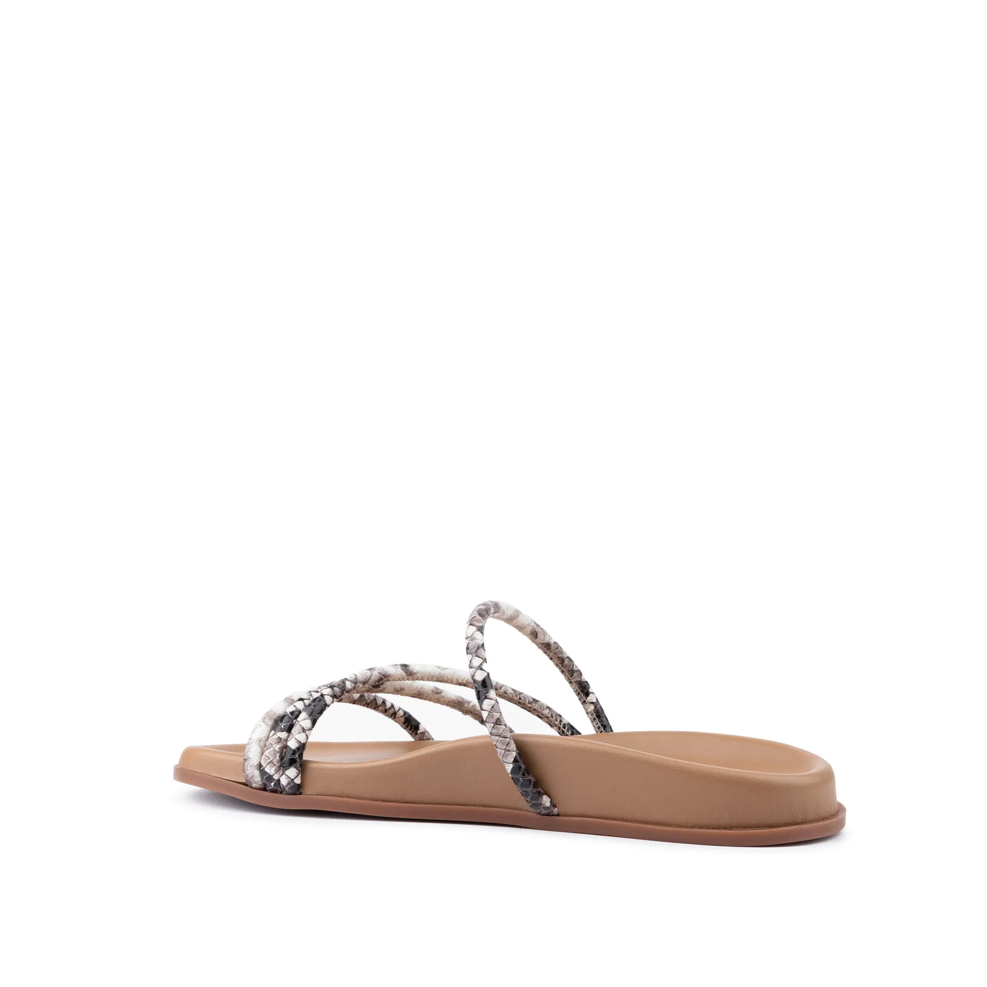 Milena Slides Beige Snake