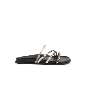 Milena Slides Embossed Snake