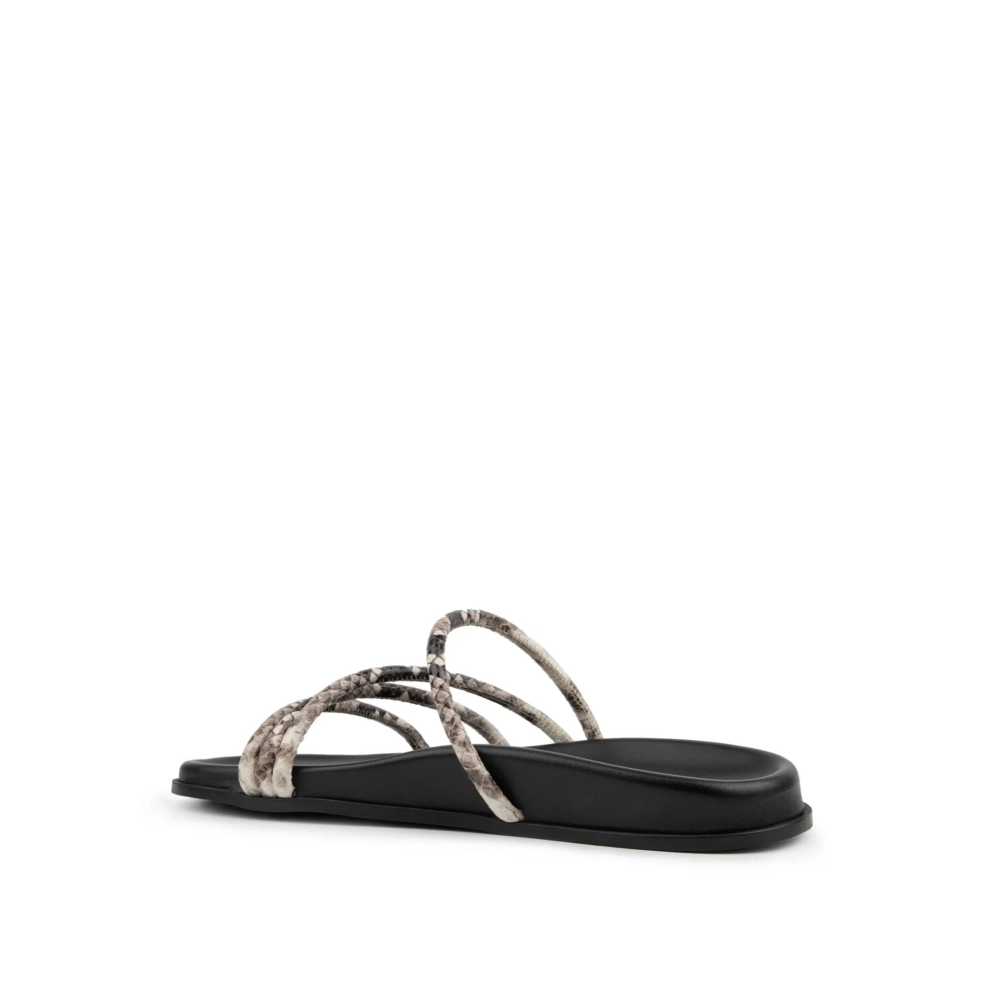 Milena Slides Embossed Snake