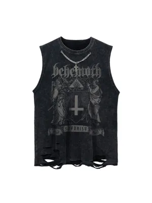 Thesupermade High Street Ripped Retro Hip-hop Vest