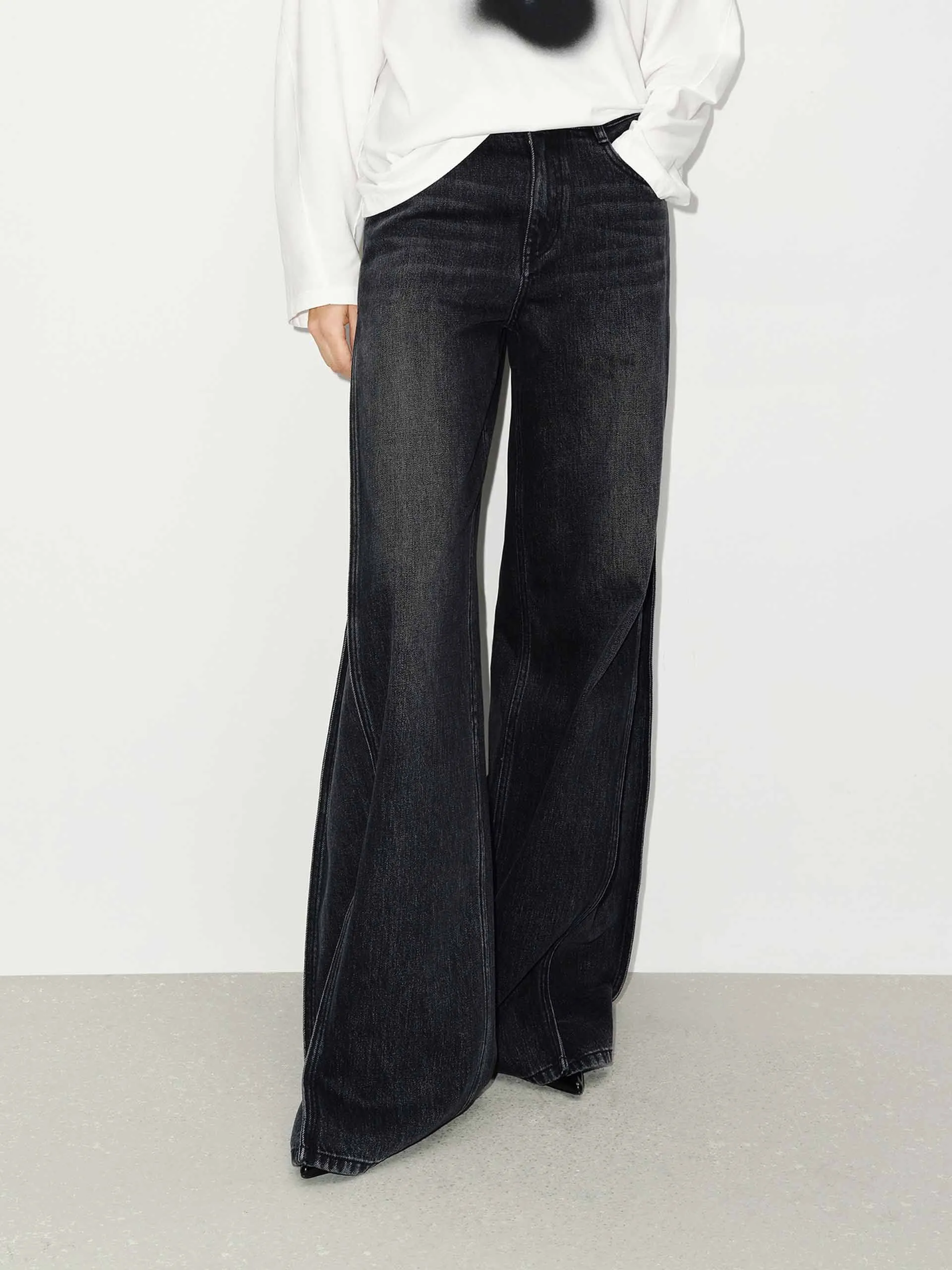 Vintage Cotton Flare Jeans