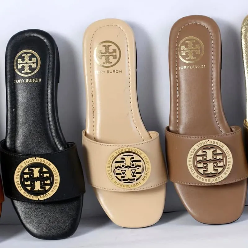 Women Sandals Slides, Round Buckle Casual Sandal Flat Open Toe Slides- #1010 #22