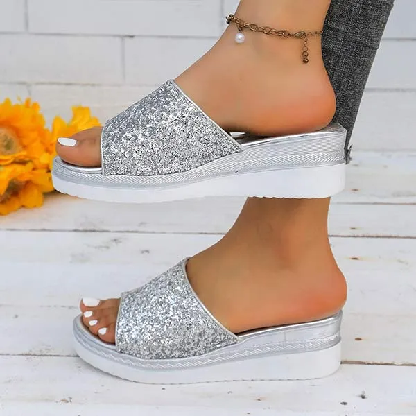 Women's Casual Platform Flip-Flop Sandals 44132544C