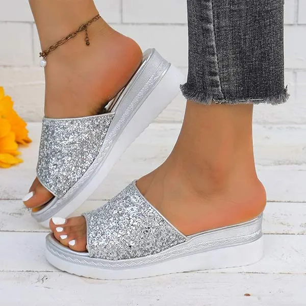 Women's Casual Platform Flip-Flop Sandals 44132544C