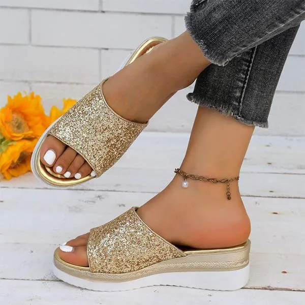 Women's Casual Platform Flip-Flop Sandals 44132544C