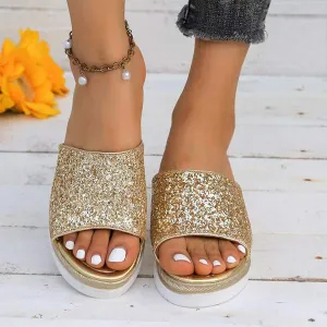 Women's Casual Platform Flip-Flop Sandals 44132544C