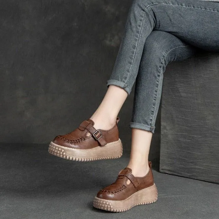 Women's Casual Shoes GCSZXC47 Round Head Floral Sewing Leisure Style